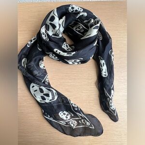 Alexander McQueen skull scarf.